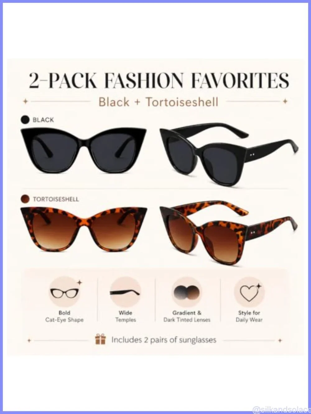 Cat Eye Sunglasses Retro UV400 Protection Chic Shades for Small Face Women